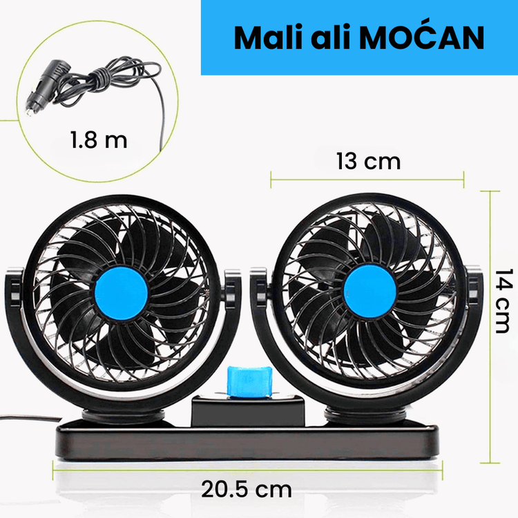 Ventilator dupli za auto 12v