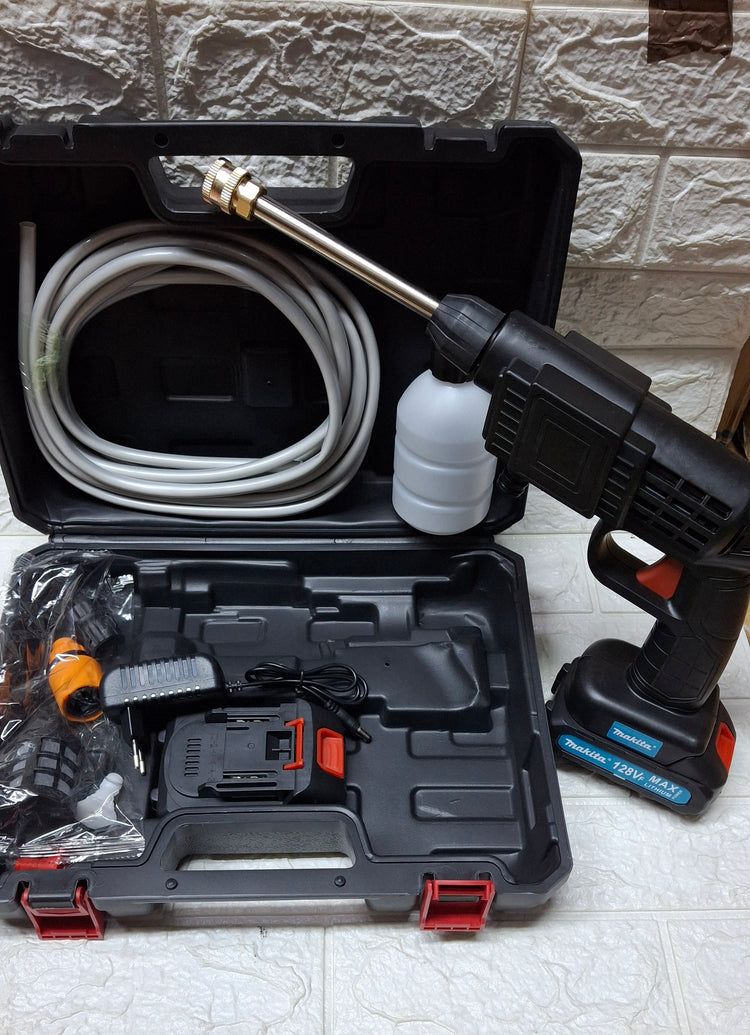 Aku pištolj za pranje čišćenje i tuširanje 128V sa 2 baterije