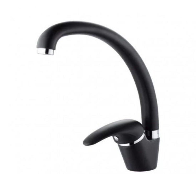 Slavina za sudoperu i lavabo polukrug crna