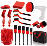 Cetke set za pranje i poliranje crveni 16 delova