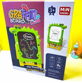 Tabla dvostrana sa markerima -Grafiti board zelena