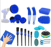 Cetke za pranje i poliranje set 20kom -veliki set plavi