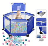 Ograda za decu igraonica sa lopticama pink i plava