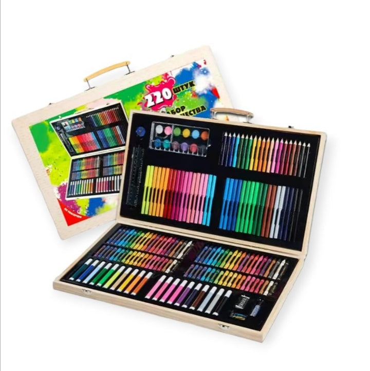 Kofer sa bojicama set za crtanje 220 delova