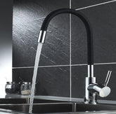 Slavina za sudoperu INOX savitljiva lula crna