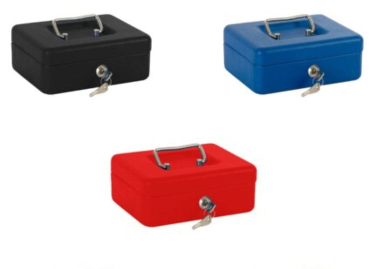 Sef kasa za papirni i kovani novac 300x230x100mm sa 2 kljuca plava