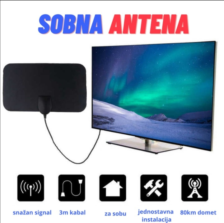 Digitalna sobna antena HD 4K zidna