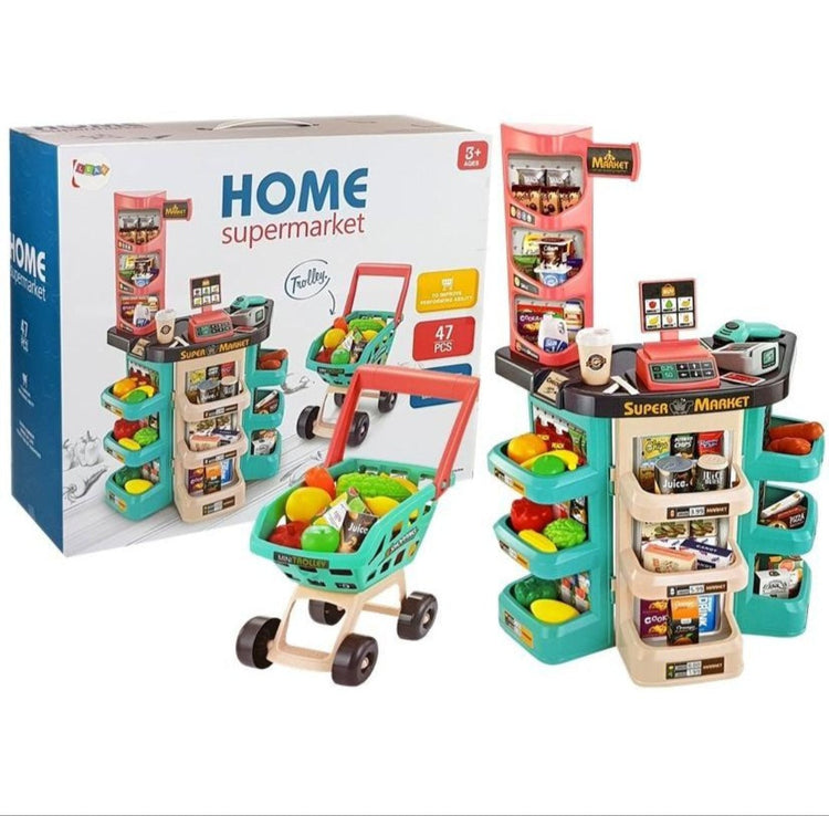 Supermarket veliki set sa kolicima 47 delova