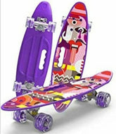 Penibord skejtbord ljubicasti sa svetlecim tockovima i rucicom