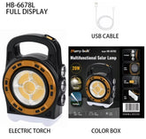 Solarna lampa punjiva 20w -HB-6678L usb