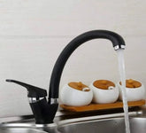 Slavina za sudoperu i lavabo polukrug crna