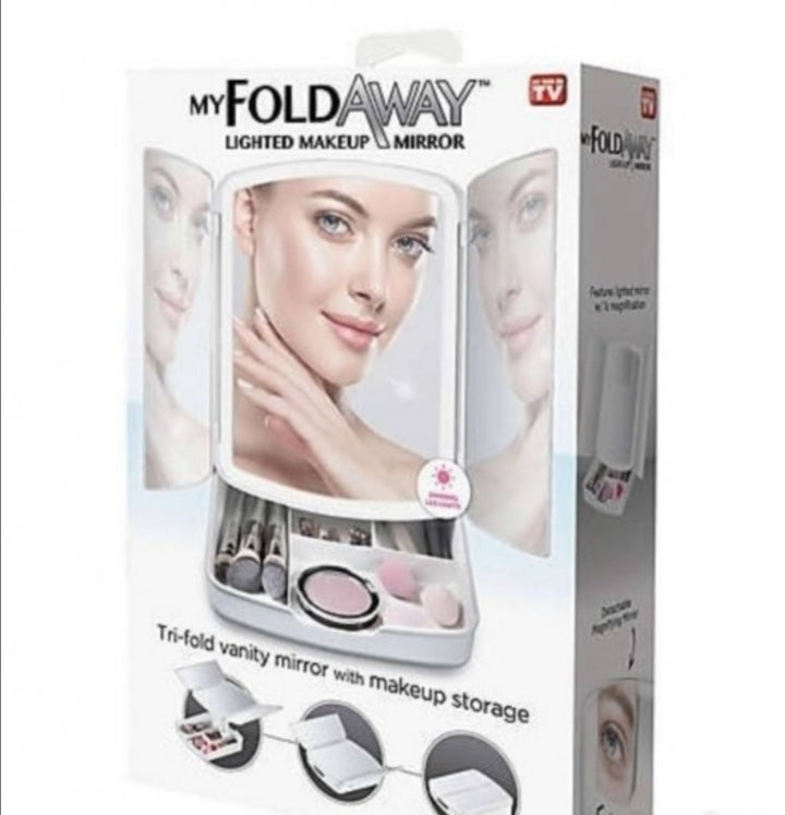 2u1 Ogledalo led sa pregradom za sminku