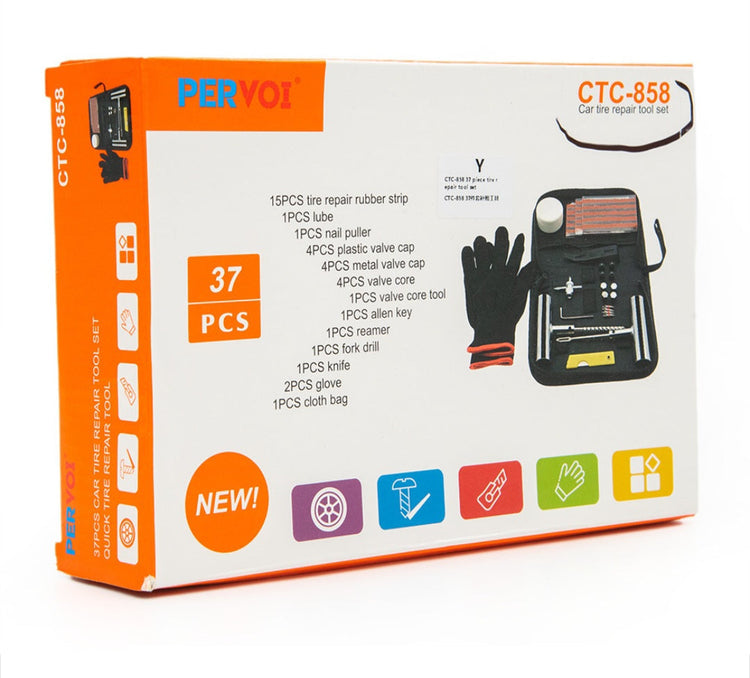 Set za krpljenje guma reparaciju tubeles 37 delova pervoi
