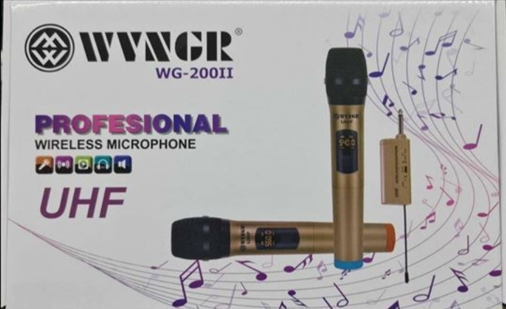 Bezicni mikrofon set profesionalni 2 mikrofona i baza WG 200