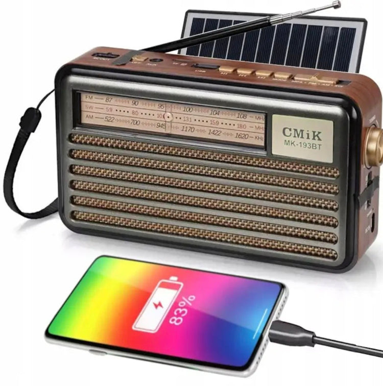 Solarni radio tranzistor bluetooth retro MK 193BT