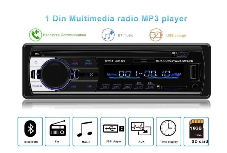 Auto radio mp3 sa daljinskim upravljacem JSD-530