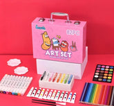 Set za crtanje 82 dela roze u metalnom koferu