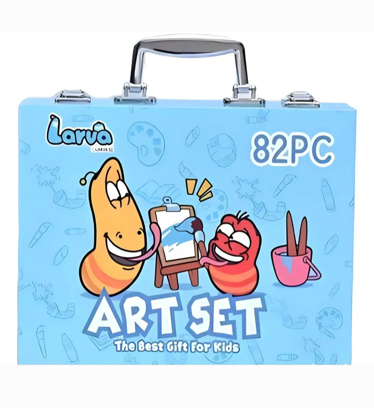 Set za crtanje 82 dela plavi u metalnom koferu