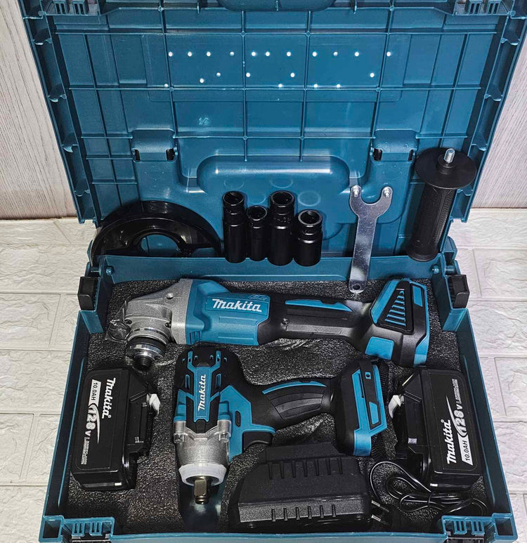 Makita aku set brusilica i udarni odvijac 128V sa 2 baterije