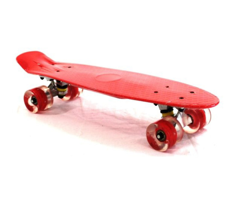 Penibord skejtbord 56cm svetleci tockovi crveni