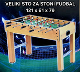 Stoni fudbal veliki 121 x 61 x 79cm drveni