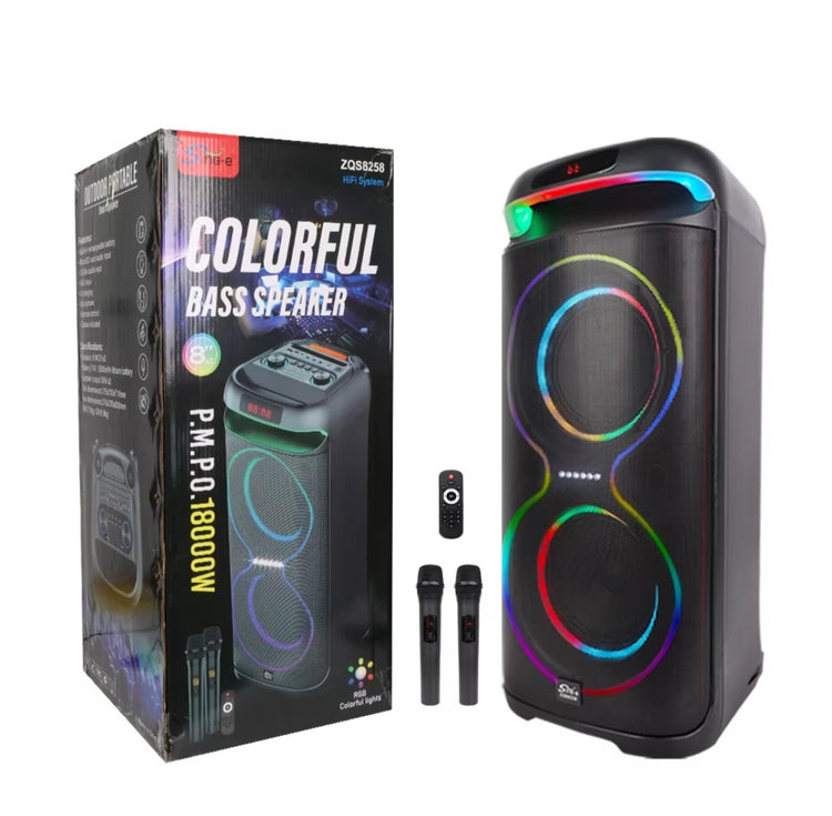 Bluetooth zvucnik karaoke ZQS-8258 sa bezicnim mikrofonom