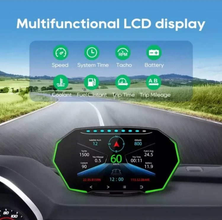 Displej head up za auto P11 -OBD2+GPS
