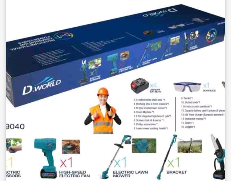 5u1 aku set testera makaze fen trimer teleskop sipka Makita