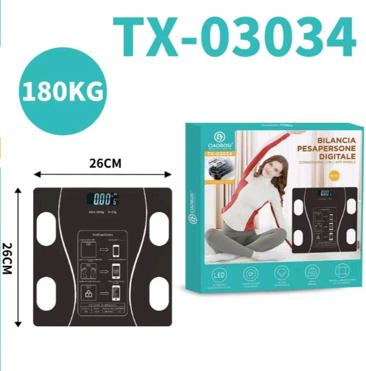 Digitalna vaga za merenje telesne mase pametna vaga do 180kg