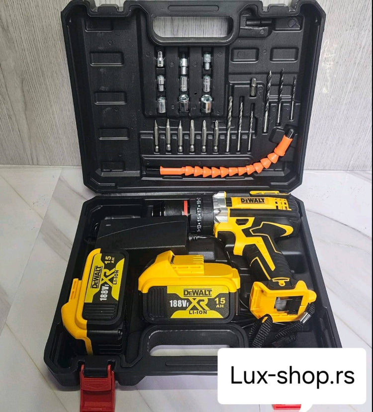 Srafilica-busilica Dewalt u koferu sa 2 baterije 188V-15ah