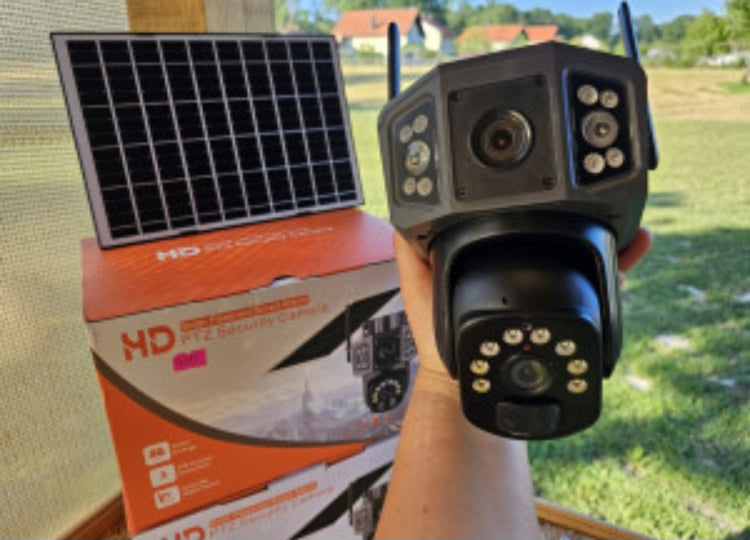 Solarna PTZ kamera sa 4 sociva ip kamera smart sa alarmom