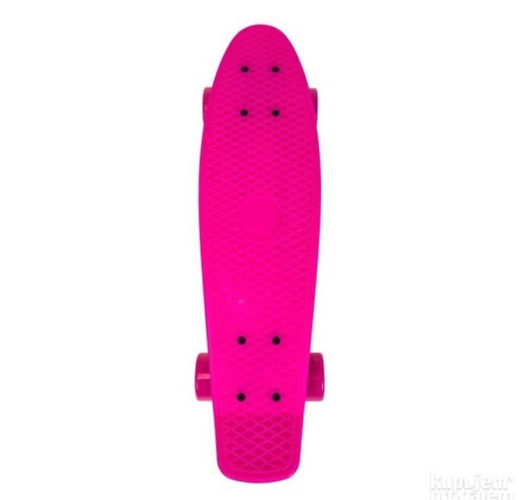 Penibord skejtbord 56cm svetleci tockovi roze
