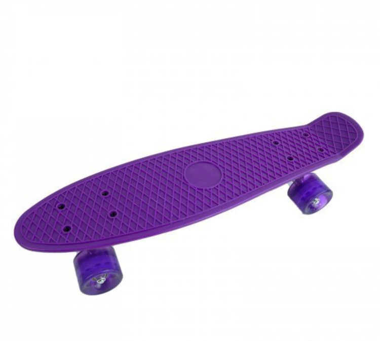 Penibord skejtbord 56cm svetleci tockovi ljubicasti