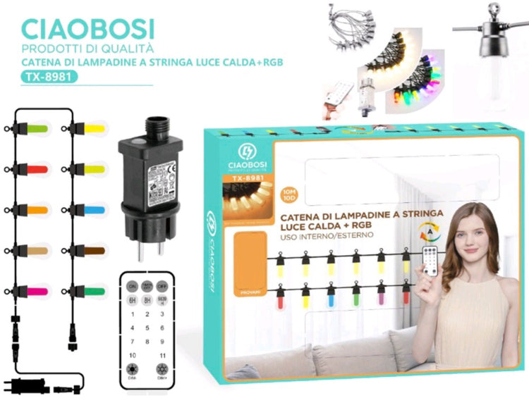 Sijalice 10kom set -RGB CIAOBOSI TX-8981