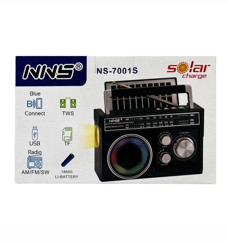 Solarni radio tranzistor NS -7001 s retro radio
