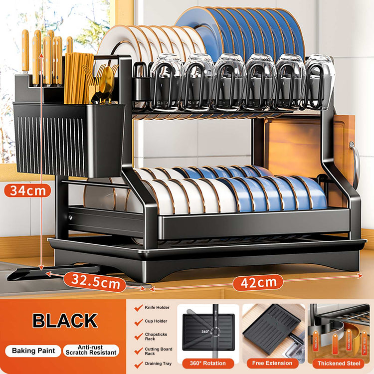 Cediljka za sudove na 2 nivoa ocedjivac za sudove