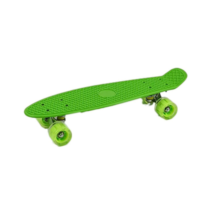 Penibord skejtbord 56cm svetleci tockovi zeleni