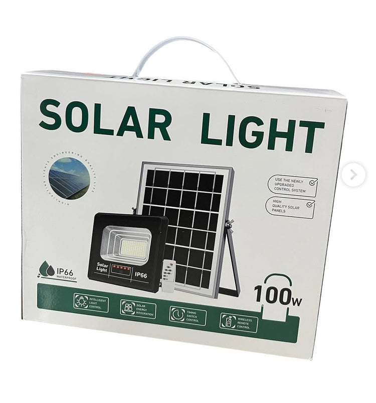 Solarni led reflektor sa panelom 100w + daljinski upravljac