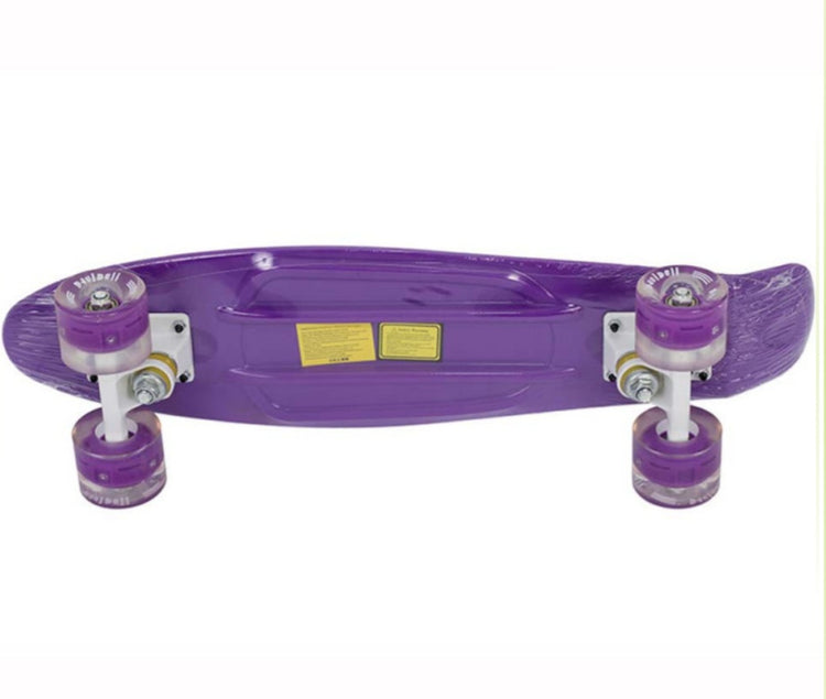 Penibord skejtbord 56cm svetleci tockovi ljubicasti