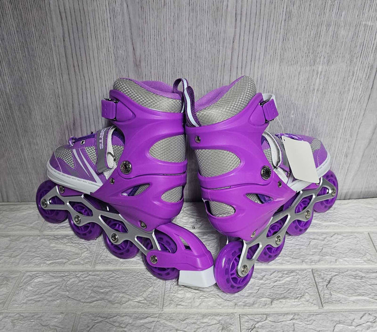 Roleri sa svetlecim tockicima ljubicasti podesivi