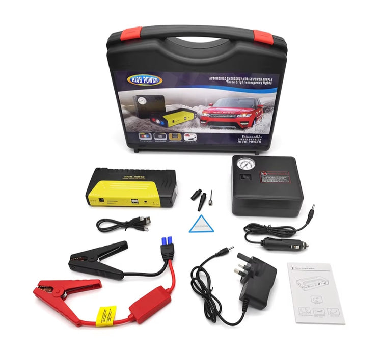 Starter buster kompresor pover bank lampa set za auto 12V