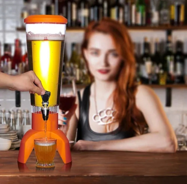 Točilica za pivo raketa zirafa za pivo 3 lit zvučnik led