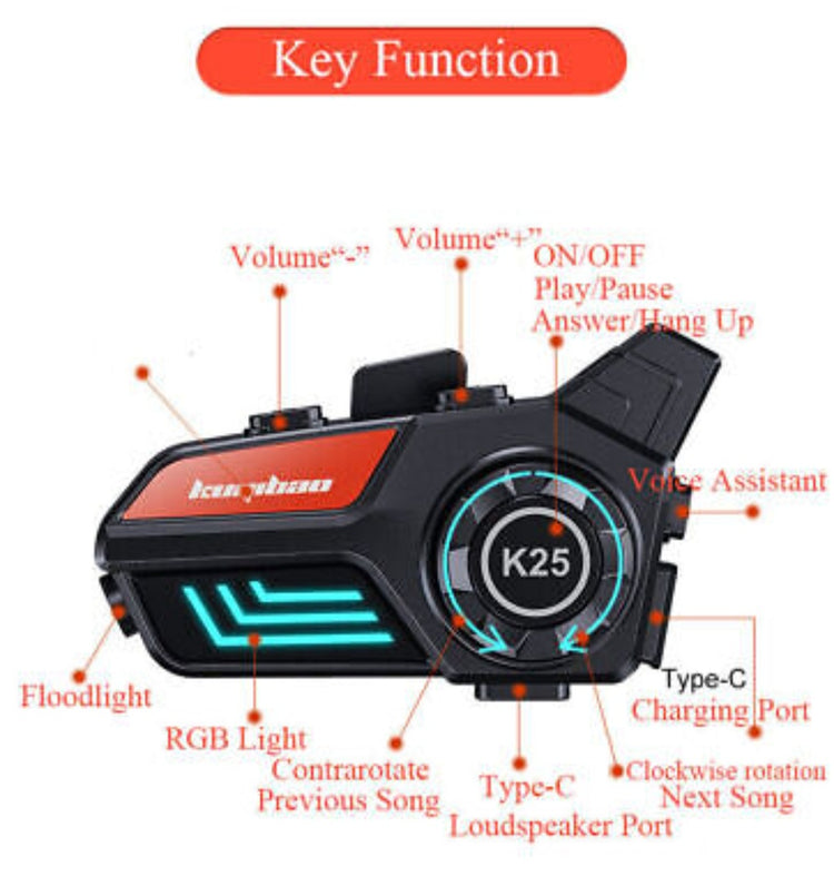 K25 Bluetooth komunikacija interkom za kacigu komunikator