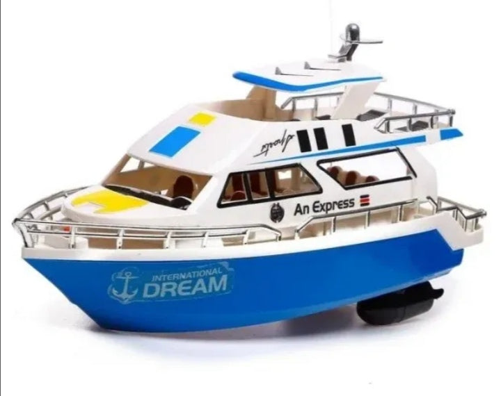 Jahta igracka na daljinsko upravljanje crvena i plava