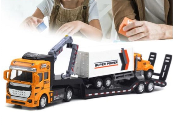 Kamion sa prikolicom i dizalicom