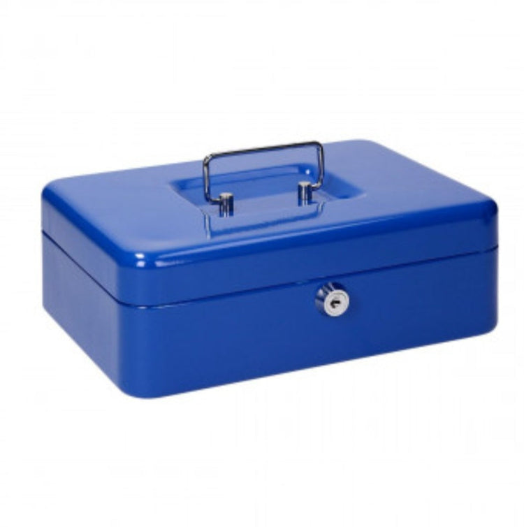 Sef kasa za papirni i kovani novac 300x230x100mm sa 2 kljuca plava