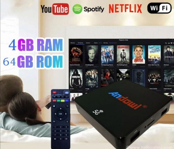 Android smart tv box Q-T9 4GB ram+ 64GB rom