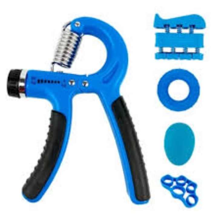 Grip za vezbanje ruku podlaktice opruga stiskavac 5in1 set plavi