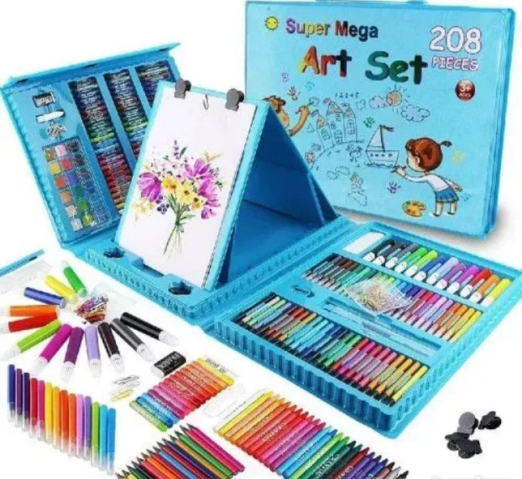 Kreativni likovni set 208 delova plavi