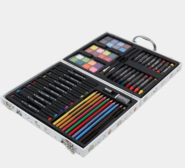 Set flomastera vodenih bojica  i bojica za slikanje u koferu